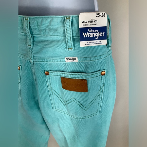 Wrangler Women’s Wild West 603 High Rise Straight Jeans Smoke Sea 25/28 - Picture 6 of 11
